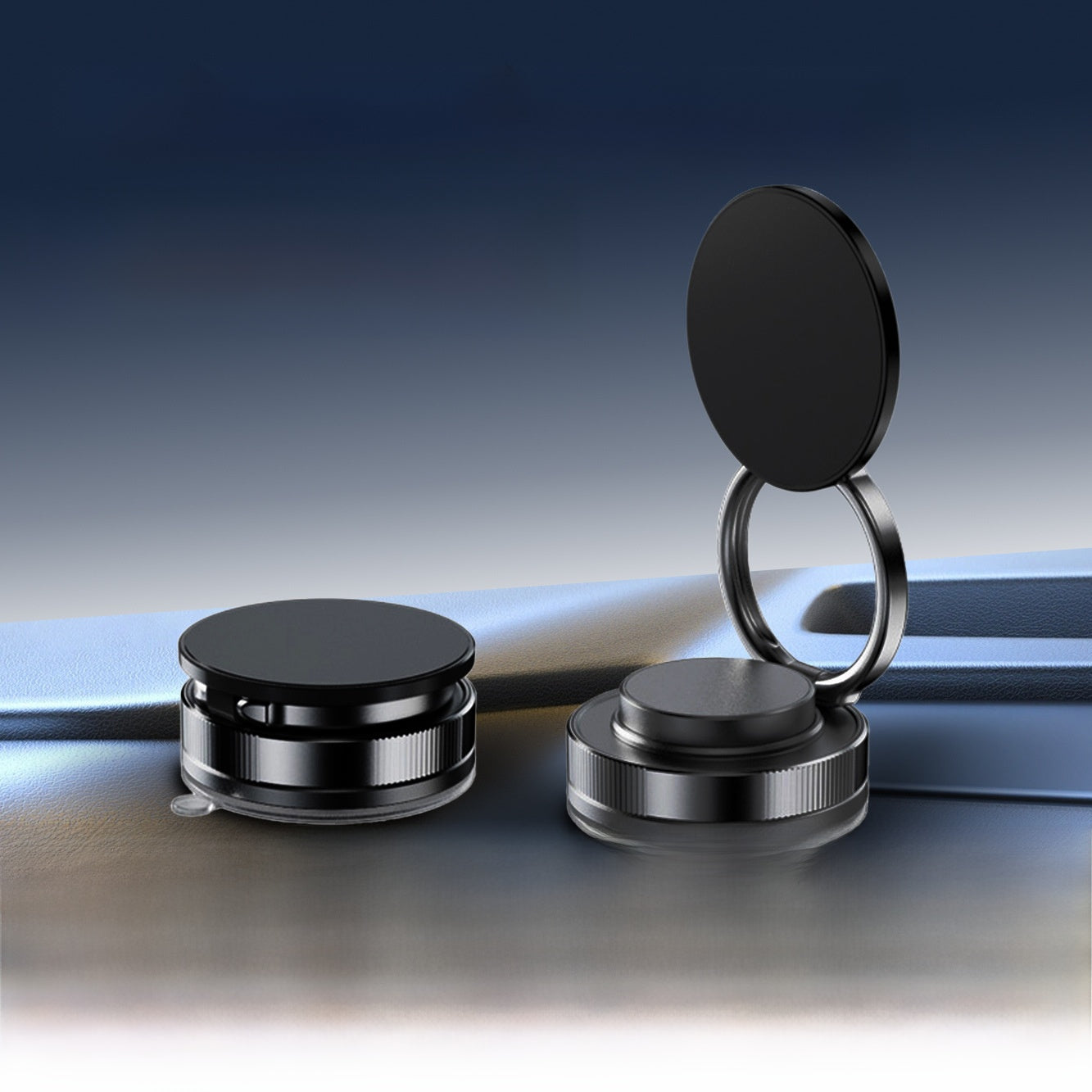 Car Phone Holder with Magnetic Mount and Suction Base