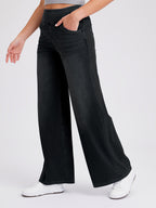 Women High Waist Denim Wide Leg Pants