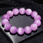 Natural Lavender Kunzite Cat Eye Crystal Bracelet